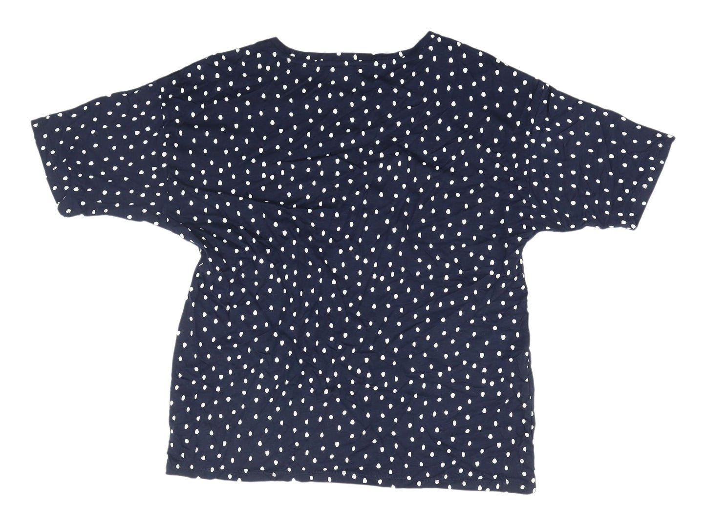 Marks and Spencer Blue Polka Dot T-Shirt M, Women's