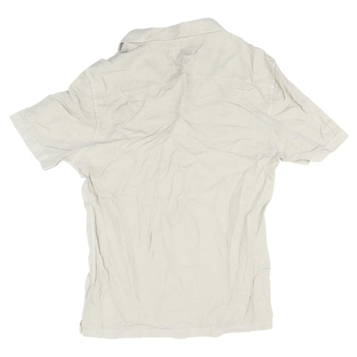 Autograph Beige Button-Up Shirt M Unisex Comfortable