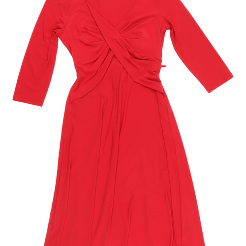 West 9 London Red Wrap Dress Size 8, Party Vibe