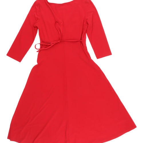 West 9 London Red Wrap Dress Size 8, Party Vibe