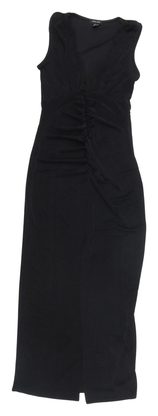 New Look Women's Black Midi Bodycon Dress, Size 12