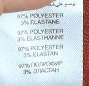 New Look Women's Orange Mini Dress, Size 10, V-Neck