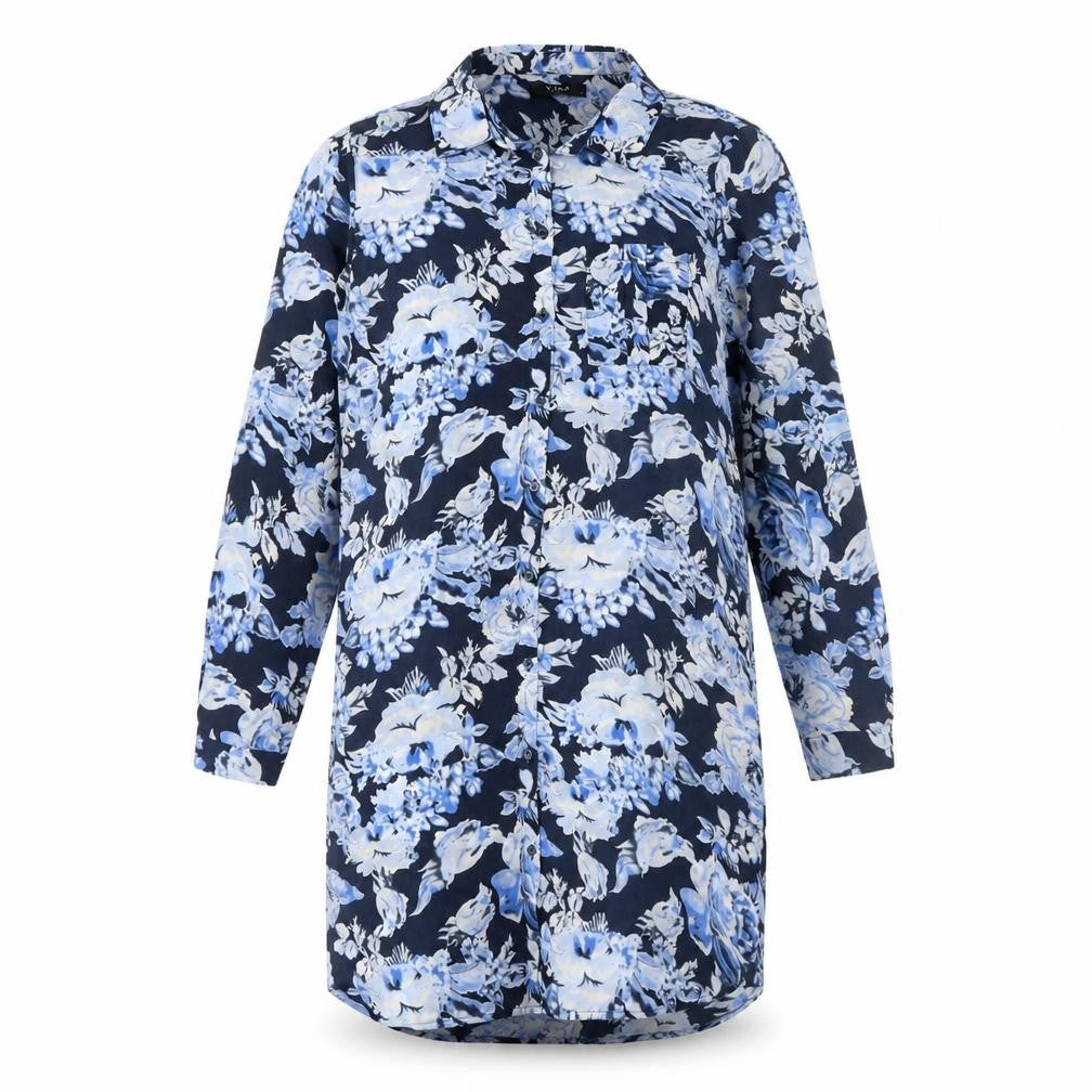 Front view of VILA Women's L Floral Shirt Dress - Multicoloured