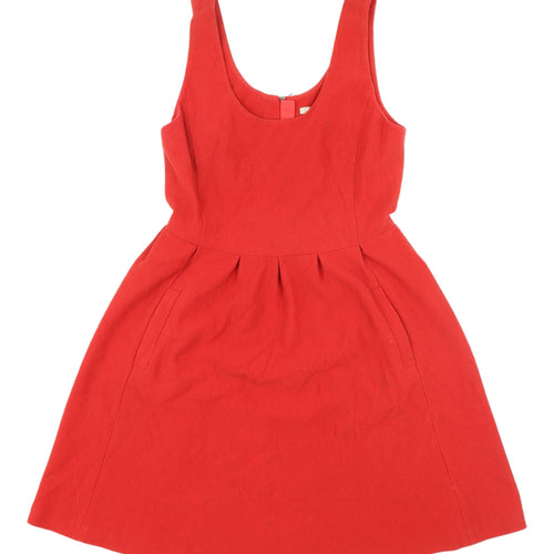 Banana Republic Red Fit & Flare Dress, Size 14 Petite