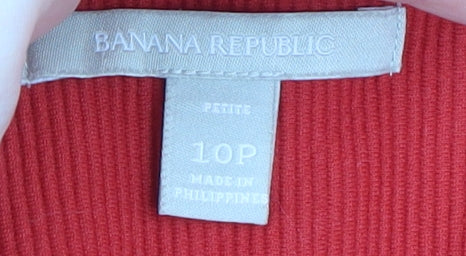 Banana Republic Red Fit & Flare Dress, Size 14 Petite