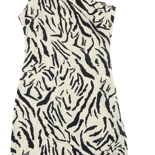 Nasty Gal Zebra Print One Shoulder Bodycon Dress