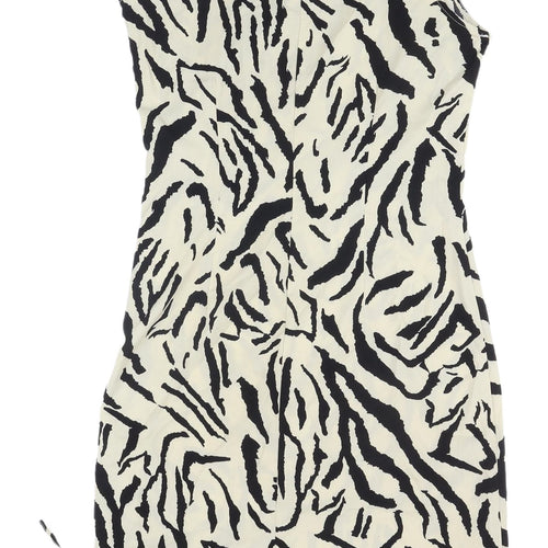 Nasty Gal Zebra Print One Shoulder Bodycon Dress