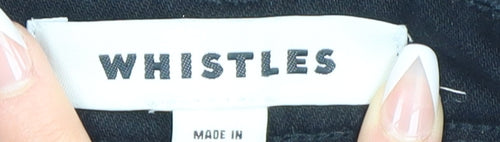 Whistles Women's Black Shorts Size 8 Cotton Blend