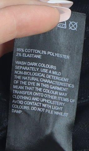 Whistles Women's Black Shorts Size 8 Cotton Blend