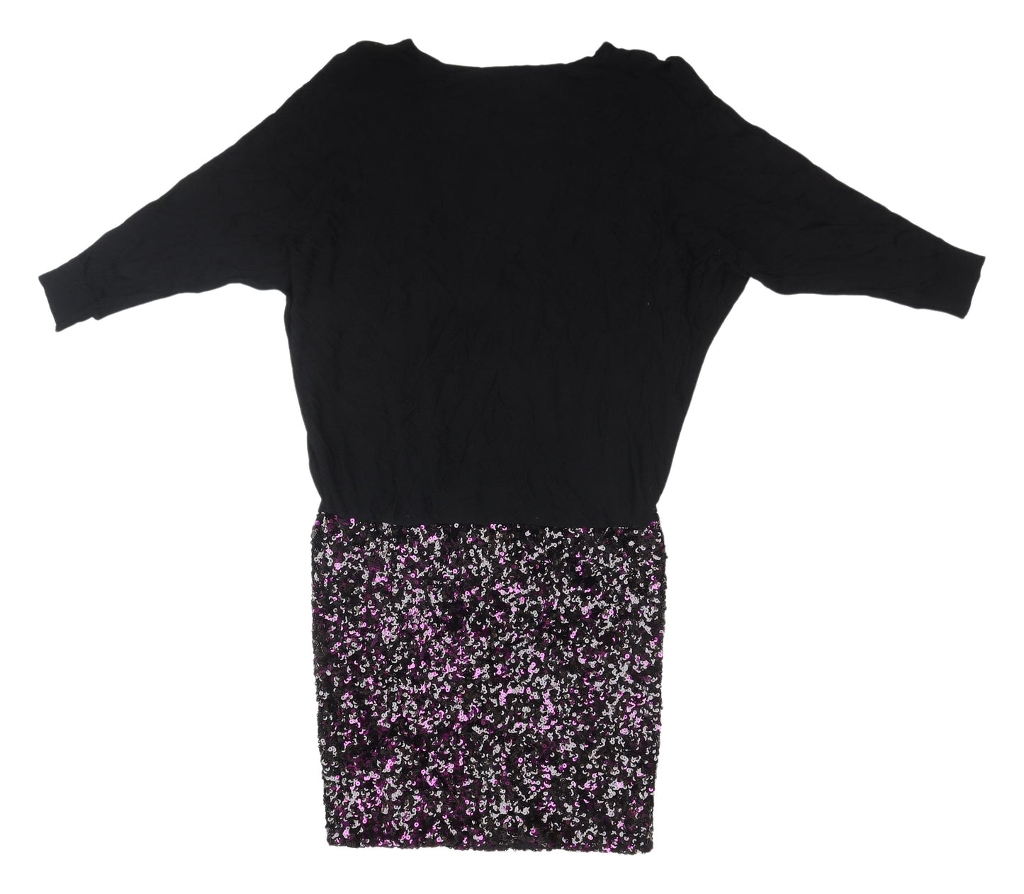 Phase Eight Black Tunic Sequin Jumper - Size 10