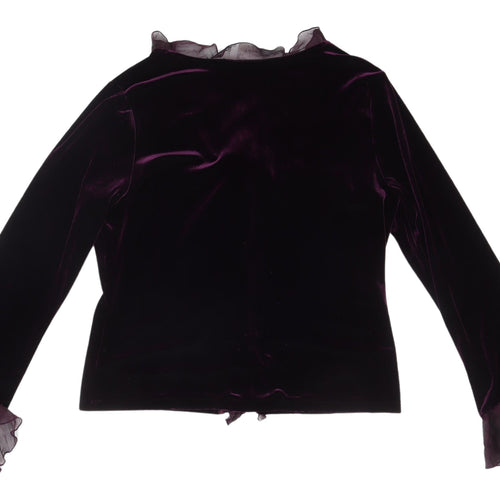 Next Women's Purple Velvet Cardigan Size 16