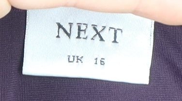 Next Women's Purple Velvet Cardigan Size 16
