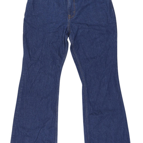 Abercrombie & Fitch Women's Blue High Rise Flared Jeans