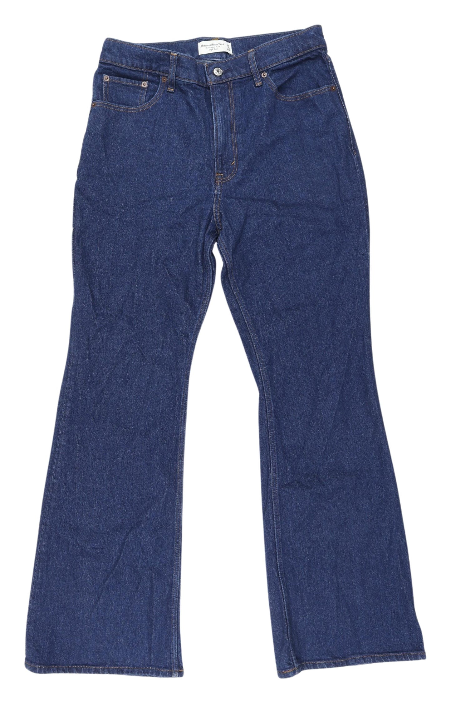 Abercrombie & Fitch Women's Blue High Rise Flared Jeans