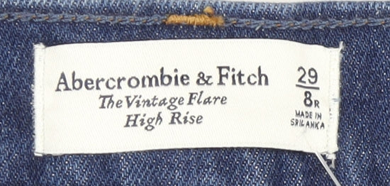Abercrombie & Fitch Women's Blue High Rise Flared Jeans