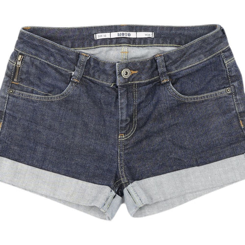 Moto Women's Blue Denim Shorts Size 10