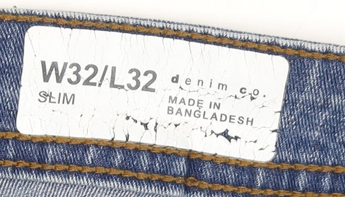 Denim Co Men's Slim Blue Jeans Size 32 - Stylish Comfort