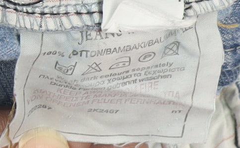 Police Jeans Men's Blue Cargo Shorts, Size 34, Light Denim