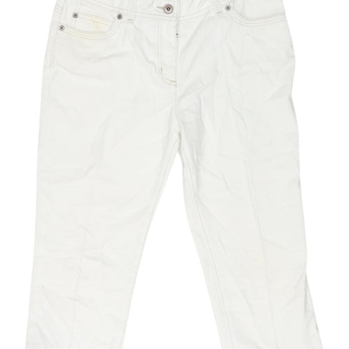 Next Women's White Cropped Jeans, Size 12, Excellent Condition