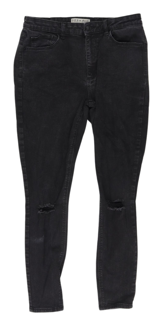 Denim Co. Women's Black Skinny Jeans, Size 14