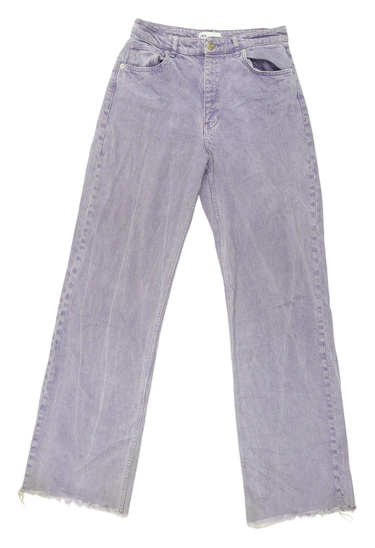 Zara Women's Purple Wide-Leg Jeans Size 10