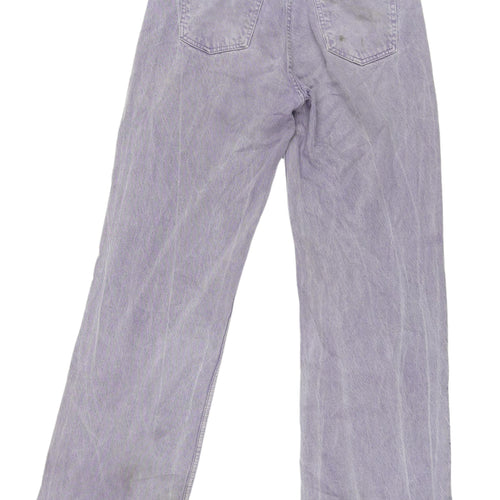 Zara Women's Purple Wide-Leg Jeans Size 10