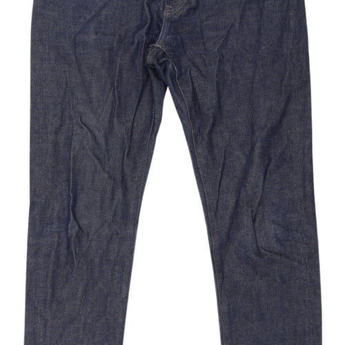 Uniqlo Men's Blue Straight Leg Jeans - Size 12