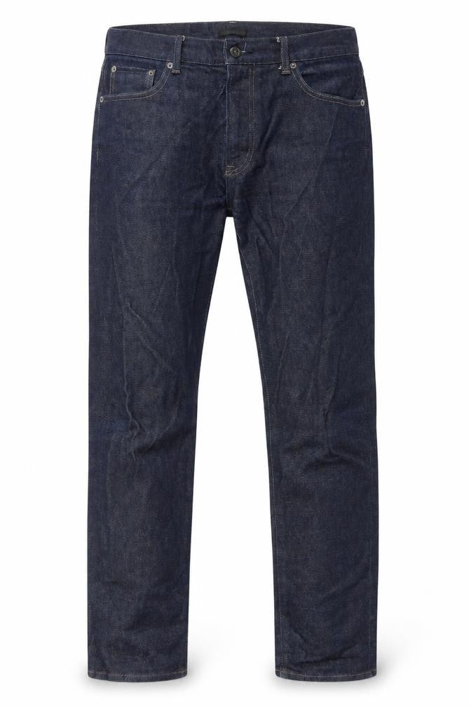 Front view of Uniqlo women’s blue straight leg jeans -, size UK 12
