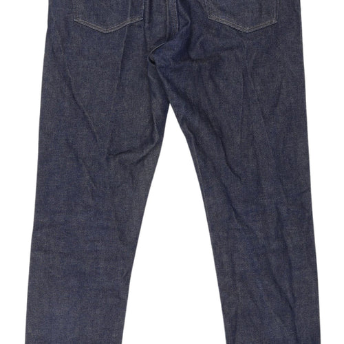 Uniqlo Men's Blue Straight Leg Jeans - Size 12