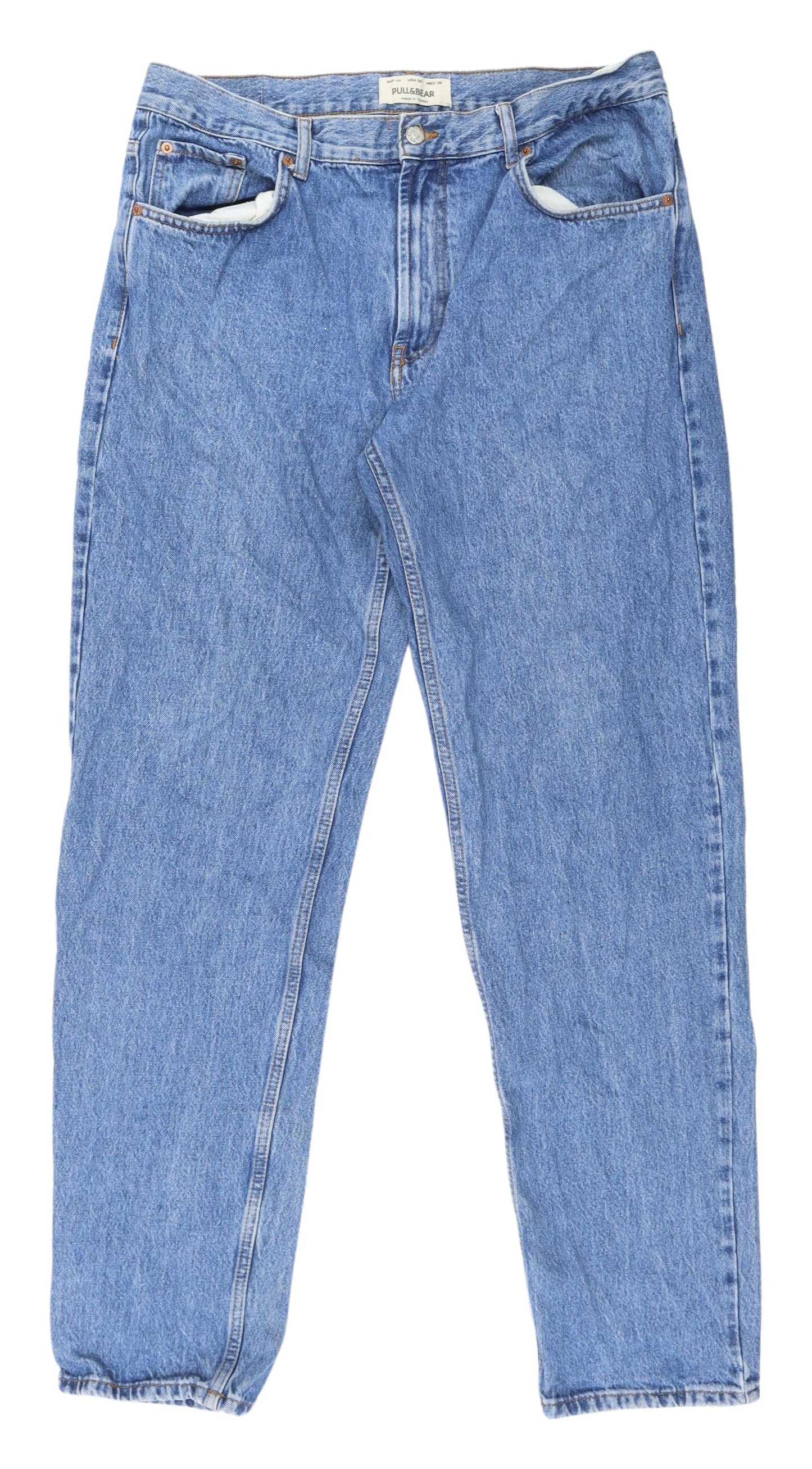 Pull&Bear Women's Blue Straight Jeans, Size 18