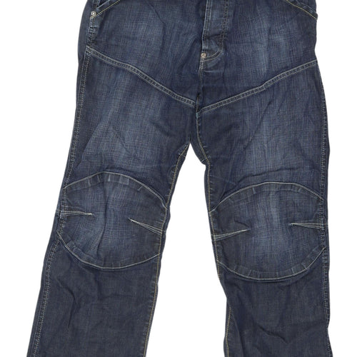G-Star Men's Blue Denim Jeans Size 32 Regular Fit Mid Rise