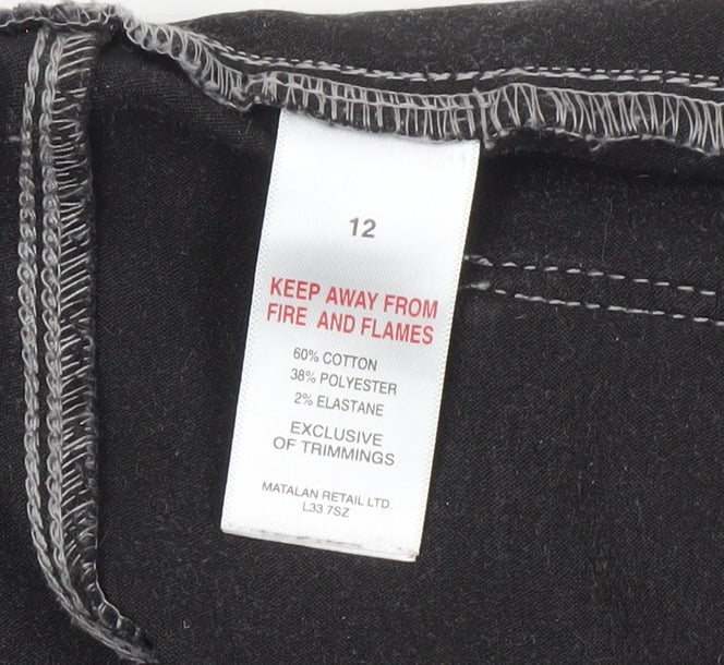 Papaya Women's Black Straight Jeans Size 12