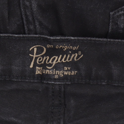 Penguin Men's Black Straight Jeans, Size L