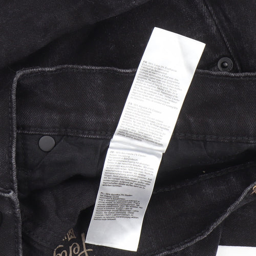 Penguin Men's Black Straight Jeans, Size L