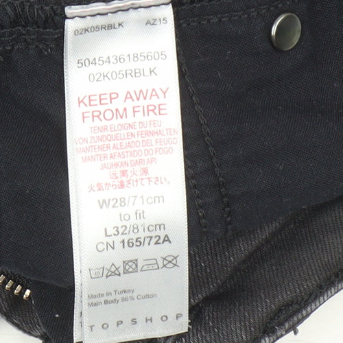 Topshop Women's Black Skinny Jeans Size 10 Slim Fit