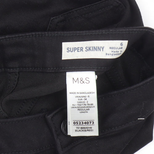 Marks and Spencer Women's Black Skinny Jeans UK 6