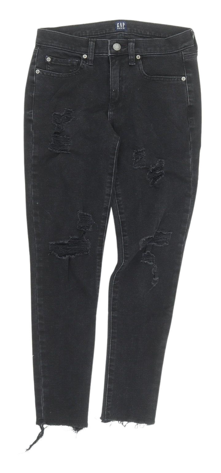 GAP Women's Black Distressed Skinny Jeans Size 6
