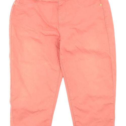 Jeans Women's Pink Capri Jeans Size 14 Stretch Denim