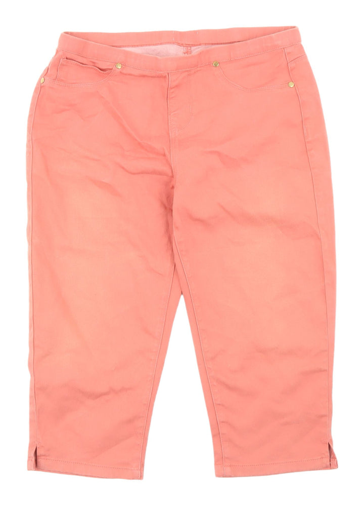 Jeans Women's Pink Capri Jeans Size 14 Stretch Denim