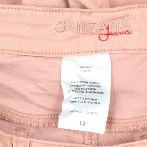 Santana Women's Pink Straight Jeans - Size 12