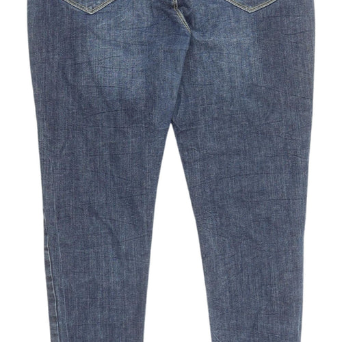 Peacocks Women's Blue Distressed Skinny Jeans