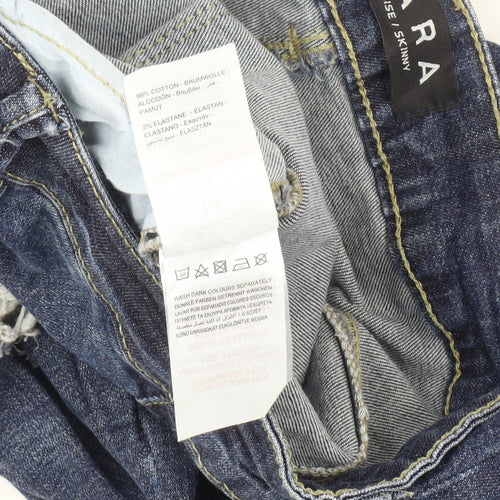 Peacocks Women's Blue Distressed Skinny Jeans