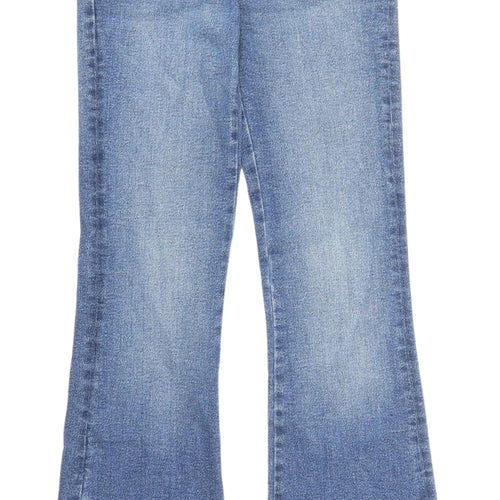 Zara Women's Flared Blue Jeans - Size 10