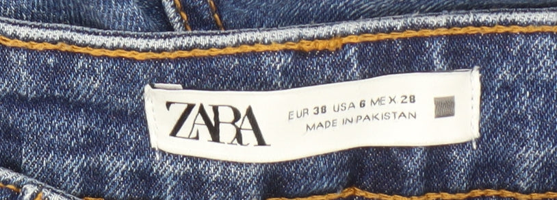 Zara Women's Flared Blue Jeans - Size 10