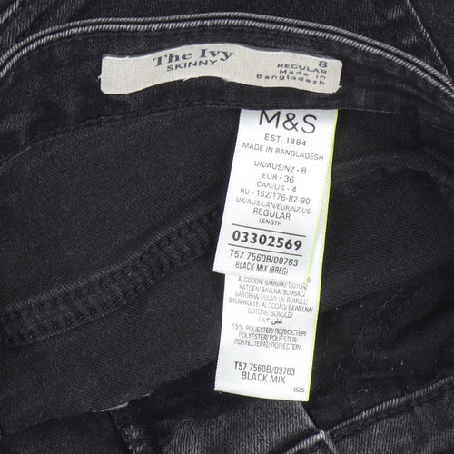 Marks and Spencer Women's Black Skinny Jeans Size 8