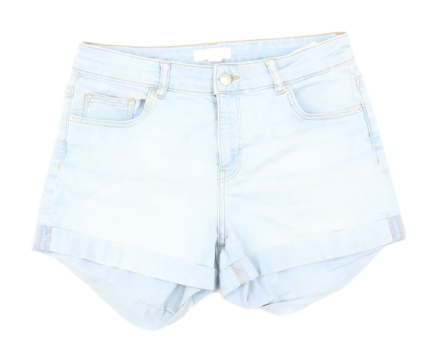 H&M Women's Blue Denim Shorts - Size 10 - Casual Essential