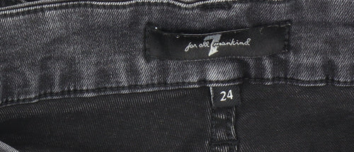 7 for All Mankind Women's Black Skinny Jeans, Size 24
