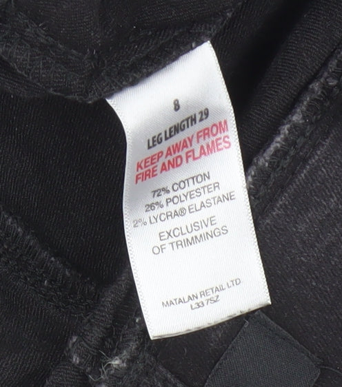 Denim Black Slim Jegging Womens Denim Jeans Size 8