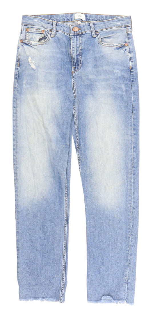 River Island Women's Blue Straight Jeans Size 12