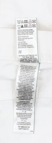 Marks & Spencer White Jeggings Women Size 8 Elastic Waist